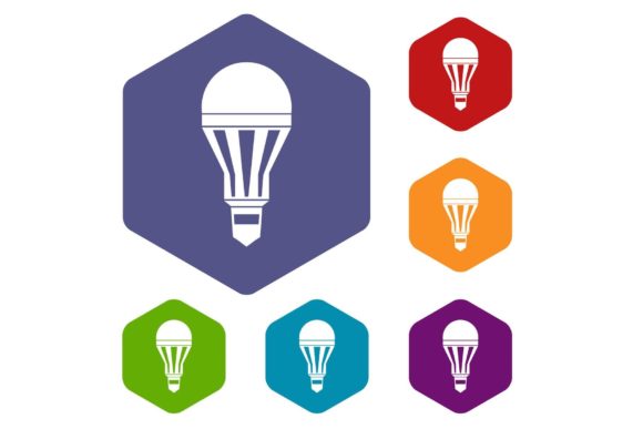 Download Led Bulb Icons Set - Led bulb Collection