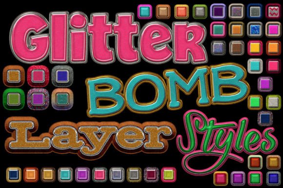 Download Glitter Bomb Layer Styles - Glitter Collection