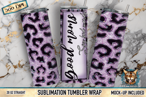 Download Purple Glitter Leopard Tumbler Wrap - Glitter Collection
