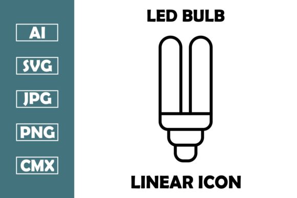 Download Led Bulb Vector Line Icon Design - Led bulb Collection