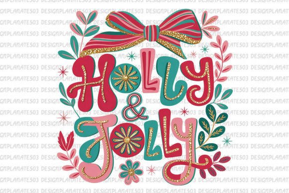 Download Christmas Png Glitter Holly Jolly Png - Glitter Collection