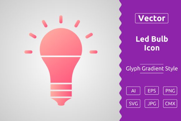 Download Vector Led Bulb Gradient Icon - Led bulb Collection