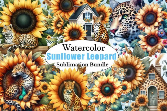 Download Watercolor Sunflower Leopard PNG Clipart - Leopard png clipart Collection