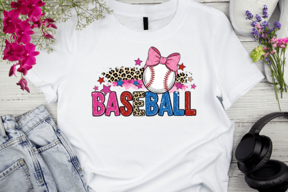 Download Baseball Glitter Leopard PNG T-Shirt - Glitter Collection