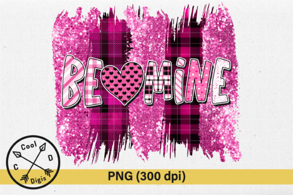 Download Be Mine Pink Gold Glitter Brush Strokes - Glitter Collection
